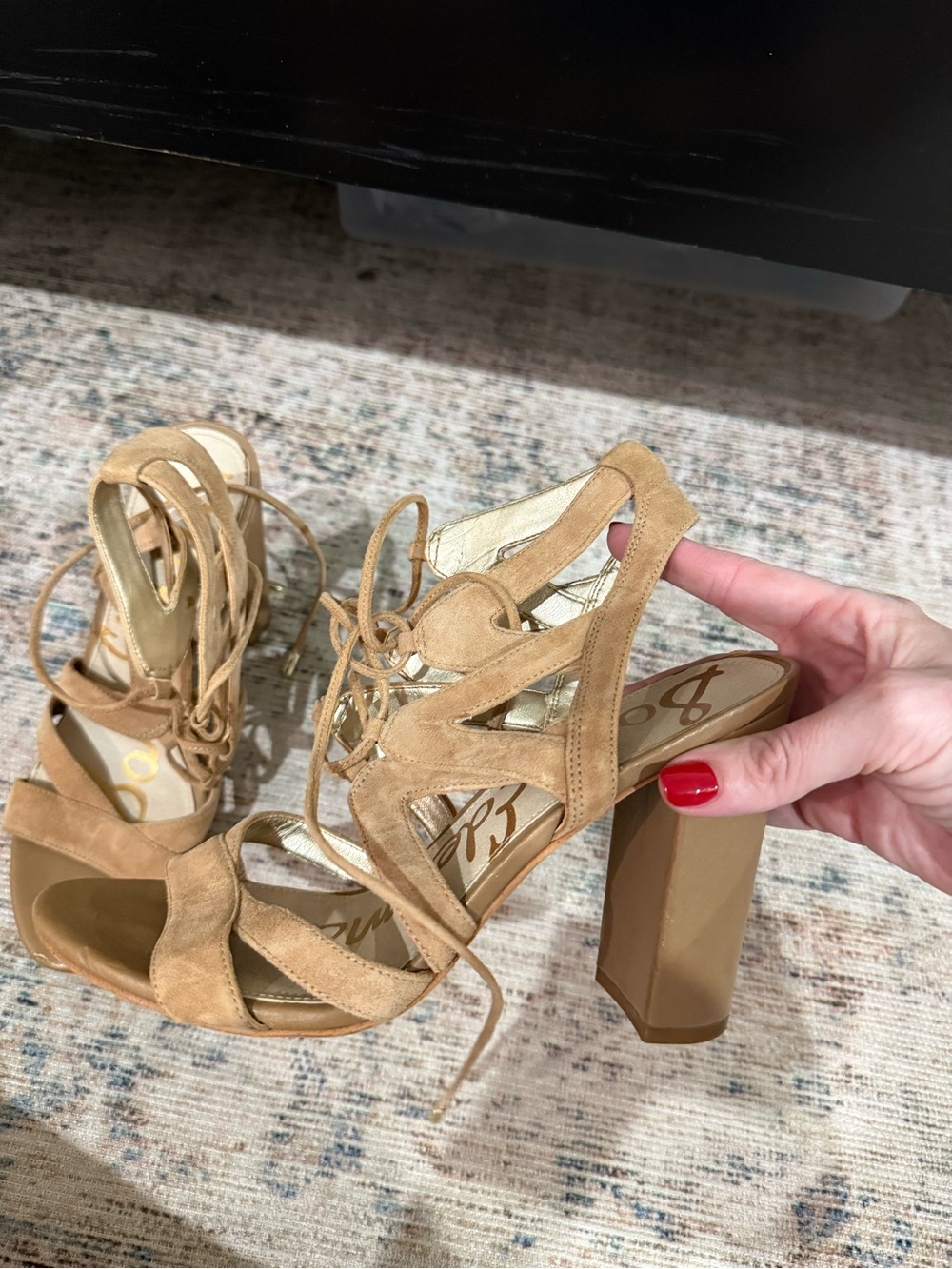 Sam Edelman Lace up block heels